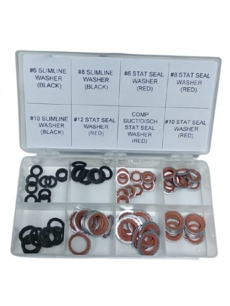Набор уплотнительных колец O'Ring металлизированных для автокондиционеров (Ford, Chevrolet, Opel, GM)