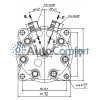 Крышка задняя компрессора 7H15: тип JD (вертикальные выходы O'Ring HP #8, LP #10) + клапан сброса давления, 1 340.00 р.