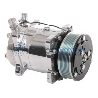 Компрессор 5H11 12V PV8 FL (вертикальные выходы), аналог Sanden SD5H11 6328