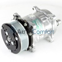 Компрессор Motorcool 5H14, 12V, PV8, K (горизонтальные выходы), аналог Sanden SD5H14 6628 (0823)